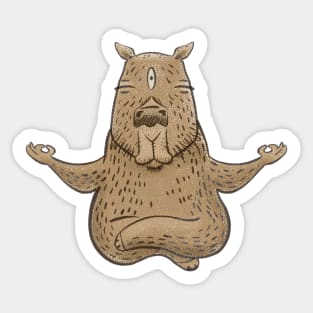 Zen Capybara Sticker